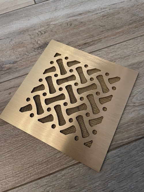 Вентиляционная решетка латунная шлифованная LR-06 150х150